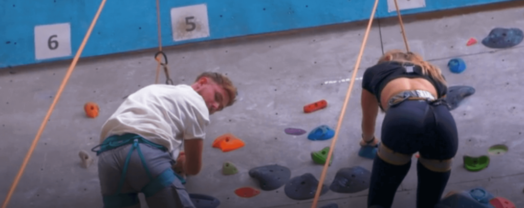 Nathan Gallagher Gael Cameron rock climbing Below Deck Mediterranean before storm